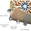 Leick Home 595371 Beam Runner Flower Indoor Outdoor Area Rug Runner 2’x8′