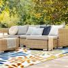 Leick Home 595405 Beam Flower Indoor Outdoor Area Rug Rectangle 5’3″x7′