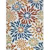 Leick Home 595405 Beam Flower Indoor Outdoor Area Rug Rectangle 5’3″x7′