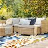 Leick Home 595439 Beam Flower Indoor Outdoor Area Rug Rectangle 7’10″x10′