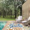Leick Home 595439 Beam Flower Indoor Outdoor Area Rug Rectangle 7’10″x10′