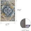 Leick Home 596122 Oryn Vintage Multicolor Medallion Boho Chic Living Room Bedroom Area Rug Rectangle 6’7″ x 9’6″