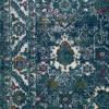 Leick Home 596346 Laraline Vintage Turkish Medallion Collage Faded Turquoise Living Room Bedroom Area Rug Rectangle 7’10” x 10′