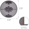 Leick Home 596684 Tegan Southwestern Indoor Outdoor Area Rug Round 5’3″