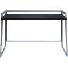 Leick Home 70004-CCGM Mixed Metal and Wood Desk, Concrete/Gunmetal(Black/Nickel)