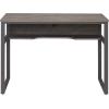 Leick Home 70006-CJGM Metal Base Kona Desk with Recessed Lower Storage/Electronics Shelf, Corojo/Gunmetal Gray