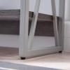 Leick Home 70009-WWNK Mixed Metal and Wood X Design Bookshelf, Weathered Wood/Nickel