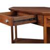 Leick Home 82430 Mission Corner Desk, Writing Computer Desk with Drop Front Keyboard Drawer, for Home Office, Solid Wood, Mission Oak(Burnished Oak)