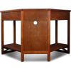Leick Home 82430 Mission Corner Desk, Writing Computer Desk with Drop Front Keyboard Drawer, for Home Office, Solid Wood, Mission Oak(Burnished Oak)