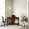Leick Home 82430 Mission Corner Desk, Writing Computer Desk with Drop Front Keyboard Drawer, for Home Office, Solid Wood, Mission Oak(Mission Oak)