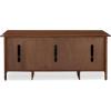 Leick Home 87350 Three Door TV Stand with Cabinet Storage for 55″ TV’s, Westwood Brown Cherry(Distressed Rustic Autumn)