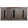Leick Home 87350 Three Door TV Stand with Cabinet Storage for 55″ TV’s, Westwood Brown Cherry(Mission Oak / Blackened)