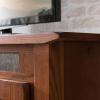 Leick Home 89046 Rustic Oak TV Stand with Enclosed Storage For 50″ TV’s, Distressed Rustic Autumn