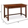 Leick Home 89400 Rustic Oak and Slate Laptop Desk with Drop Front Keyboard Drawer, Distressed Rustic Autumn(Distressed Rustic Autumn)