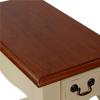 Leick Home 9018-IV French Cabriole Leg One Drawer Side Table with Shelf, Ivory
