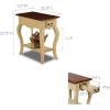 Leick Home 9018-IV French Cabriole Leg One Drawer Side Table with Shelf, Ivory