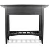 Leick Home 9061-SL Mission Wine Stand with Glass and Bottle Storage, Two Drawer, for Buffet, Dining Room, Living Room, Kitchen, Slate Black Finish(Black)