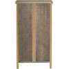Leick Home 9061-SL Mission Wine Stand with Glass and Bottle Storage, Two Drawer, for Buffet, Dining Room, Living Room, Kitchen, Slate Black Finish(Dune)
