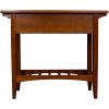 Leick Home 9061-SL Mission Wine Stand with Glass and Bottle Storage, Two Drawer, for Buffet, Dining Room, Living Room, Kitchen, Slate Black Finish(Russet)