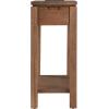 Leick Home 9080-BLK Cade Wood Side Table with USB-C Fast Charging Station AC/USB Charger and Drawer, Black(Aged Barrel)