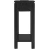 Leick Home 9080-BLK Cade Wood Side Table with USB-C Fast Charging Station AC/USB Charger and Drawer, Black(Black)