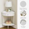 Leick Home Coastal Console Table, Solid Wood, 2 Storage Drawers, Bottom Display Shelf, Narrow Depth, Easy-Assembly, For Living Room/Hallway, Orchid White, 30.0 in. W x 11.0 in. D x 28.0 in. H, 2027-WT(Cottage White)