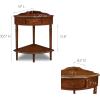 Leick Home Coastal Console Table, Solid Wood, 2 Storage Drawers, Bottom Display Shelf, Narrow Depth, Easy-Assembly, For Living Room/Hallway, Orchid White, 30.0 in. W x 11.0 in. D x 28.0 in. H, 2027-WT(Pecan)