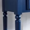 Leick Home Coastal Console Table, Solid Wood, 2 Storage Drawers, Bottom Display Shelf, Narrow Depth, Easy-Assembly, For Living Room/Hallway, Orchid White, 30.0 in. W x 11.0 in. D x 28.0 in. H, 2027-WT(Navy)