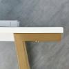 Leick Home Empiria Console Table, Wood with Metal Frame, 2 Shelves, for Entryways, Hallways, and Living Rooms, White and Gold, 11431-WT(White)
