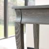Leick Home Laurent End Table, Solid Wood, Bottom Display Shelf, Narrow, Easy-Assembly, for Living Room/Bedroom, Black, 24.0 in. L x 12.0 in. W x 24.0 in. H, 10505-BK(Gray / Antique Pewter)