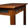 Leick Home Laurent End Table, Solid Wood, Bottom Display Shelf, Narrow, Easy-Assembly, for Living Room/Bedroom, Black, 24.0 in. L x 12.0 in. W x 24.0 in. H, 10505-BK(Rustic Oak)