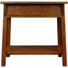Leick Home Laurent End Table, Solid Wood, Bottom Display Shelf, Narrow, Easy-Assembly, for Living Room/Bedroom, Black, 24.0 in. L x 12.0 in. W x 24.0 in. H, 10505-BK(Russet / Blackened)