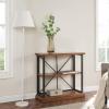 Leick Home Mission Impeccable Bookshelf, Solid Wood, 2 Drawers, 2 Shelves, Slatted Sides, Blackened Hardware, Easy Assembly, Russet Brown, 12 in D x 34 in W x 30 in H, Item 8261(Willow / Gunmetal)