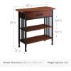 Leick Home Mission Impeccable Bookshelf, Solid Wood, 2 Drawers, 2 Shelves, Slatted Sides, Blackened Hardware, Easy Assembly, Russet Brown, 12 in D x 34 in W x 30 in H, Item 8261(Mission Oak / Matte Black)
