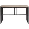 Leick Home Mission Office Desk, Metal Frame with Wood Laminate Top, Collapsible for Easy Storage, for Home Office, Apartments, and Dorm Rooms, White Oak and Gunmetal, 70001-WOGM