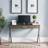 X-Leg Laptop Computer Desk in Smoke Gray Finish