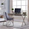 X-Leg Laptop Computer Desk in Smoke Gray Finish