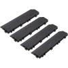 Design House Straight Edge Trim for Square Deck Tiles, Covers 6 Square Feet, Ebony, 4-Pack(Modern Ebony)