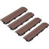 Design House Straight Edge Trim for Square Deck Tiles, Covers 6 Square Feet, Ebony, 4-Pack(Russet Canyon)