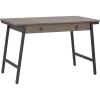 Leick Home 11400-GR Empiria Mixed Metal and Wood Computer Desk, Gray/Matte Black(Grey)