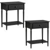 Leick Home 20028-WT Coastal Two Drawer Double Hall Console Sofa Table with Shelf, Orchid White(Swan Black)