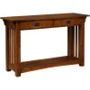 Leick Home 24032 Beckett One Drawer Hall Stand with Shelf for Living Room, Hallway, Entryway, Anthracite/Pewter(Medium Oak / Blackened)