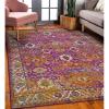 Leick Home 594242 Laraline Vintage Turkish Medallion Collage Faded Fuchsia Living Room Bedroom Area Rug Rectangle 6’7″ x 9’6″(Fuchsia)