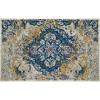 Leick Home 594358 Vienne Vintage Turkish Medallion Ivory and Navy Living Room Bedroom Area Rug 1’9″ x 2’9″(Navy/Gold)