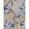 Leick Home 595280 Song Floral Indoor Outdoor Area Rug Rectangle 6’7″x9’6″