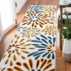 Leick Home 595371 Beam Runner Flower Indoor Outdoor Area Rug Runner 2’x8′