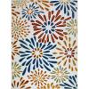 Leick Home 595439 Beam Flower Indoor Outdoor Area Rug Rectangle 7’10″x10′