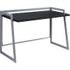 Leick Home 70004-CCGM Mixed Metal and Wood Desk, Concrete/Gunmetal(Black/Nickel)