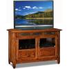 Leick Home 89046 Rustic Oak TV Stand with Enclosed Storage For 50″ TV’s, Distressed Rustic Autumn