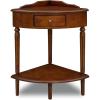 Leick Home Coastal Console Table, Solid Wood, 2 Storage Drawers, Bottom Display Shelf, Narrow Depth, Easy-Assembly, For Living Room/Hallway, Orchid White, 30.0 in. W x 11.0 in. D x 28.0 in. H, 2027-WT(Pecan)